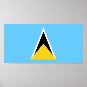 Poster Drapeau de Sainte-Lucie