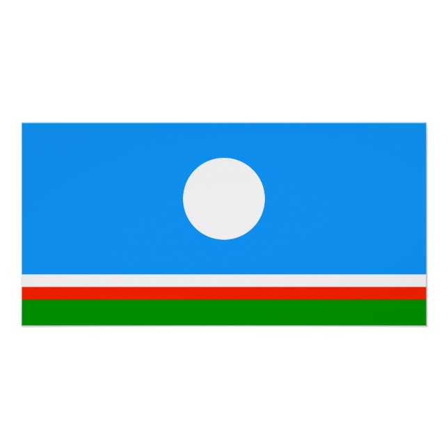 Poster Drapeau de Sakha (Devant)