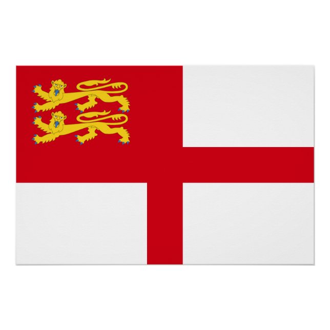 Poster Drapeau de Sercq (Devant)