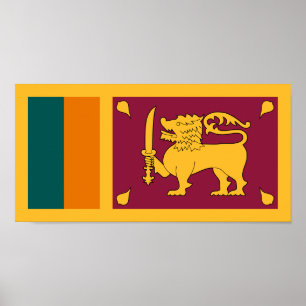 Poster Drapeau de Sri Lanka