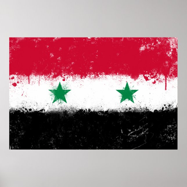 Poster Drapeau de Syrie (Devant)