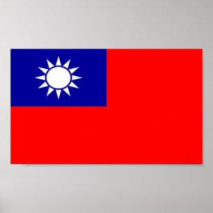 Poster Drapeau de Taïwan