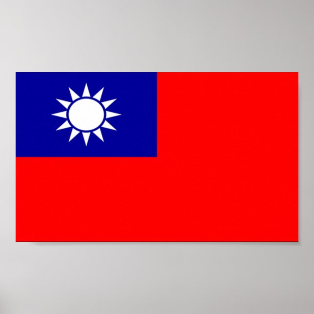 Poster Drapeau de Taïwan (Devant)
