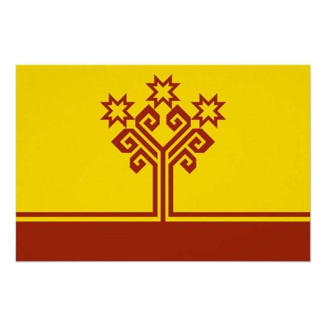 Poster Drapeau de Tchouvachie (Devant)