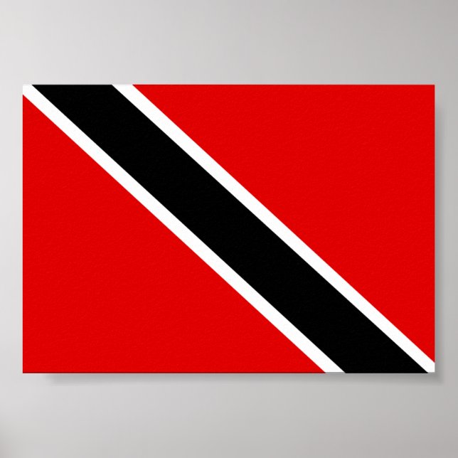 Poster Drapeau de Trinité-et-Tobago (Devant)