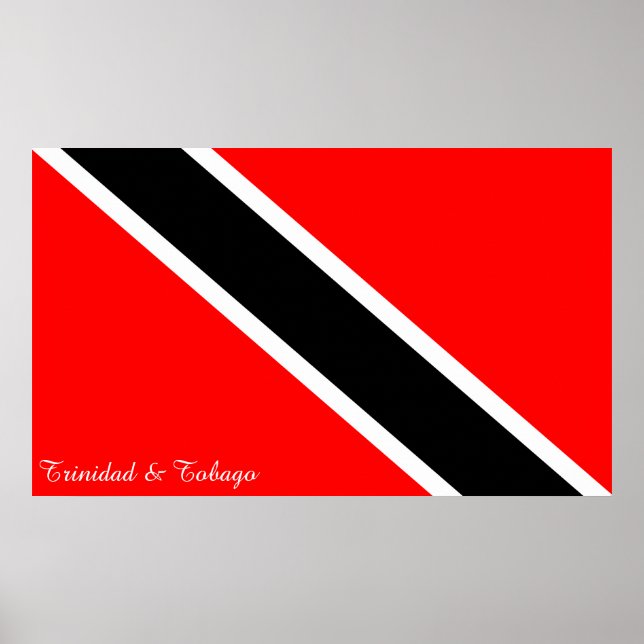Poster Drapeau de Trinité-et-Tobago (Devant)