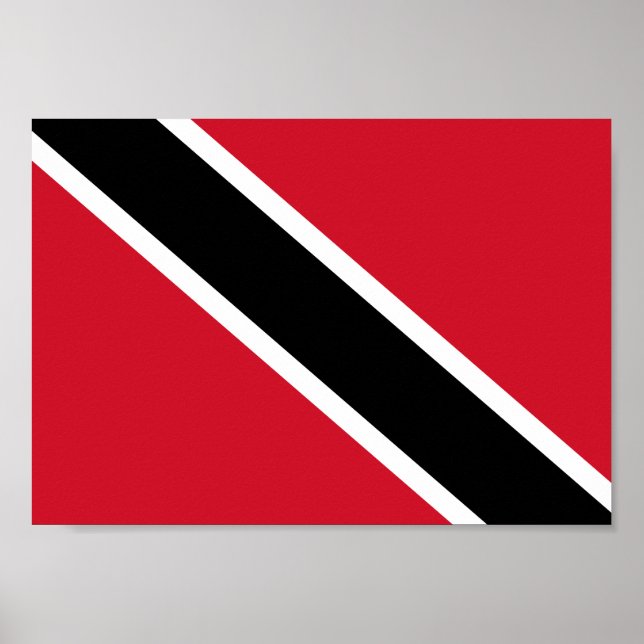Poster Drapeau de Trinité-et-Tobago (Devant)