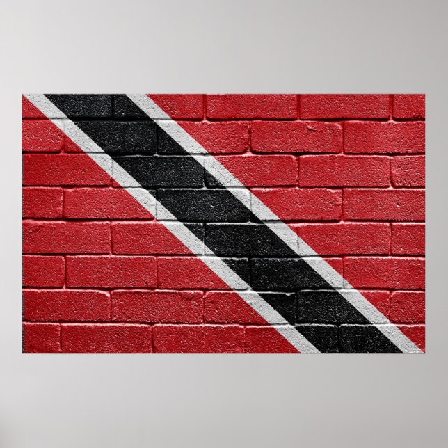 Poster Drapeau de Trinité-et-Tobago (Devant)