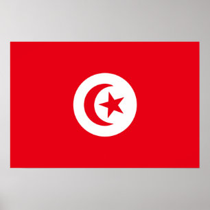 Poster Drapeau de Tunisie