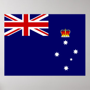 Poster Drapeau de Victoria, Australie