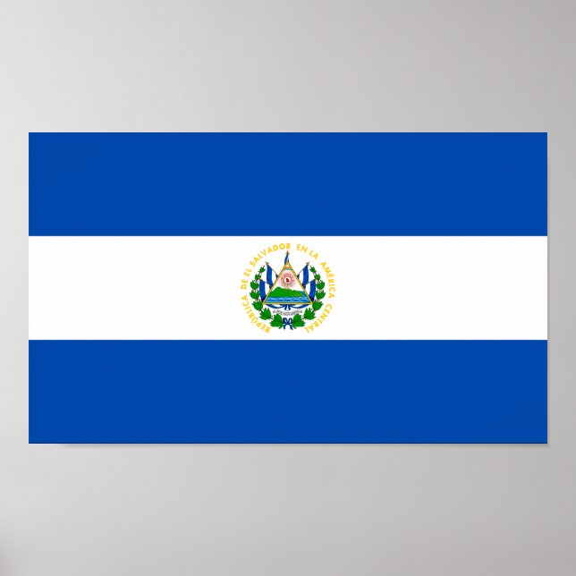Poster Drapeau d'El Salvador (Devant)