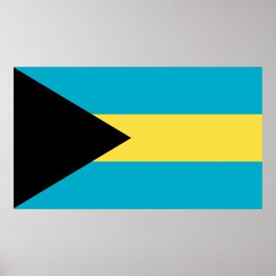 Poster Drapeau des Bahamas