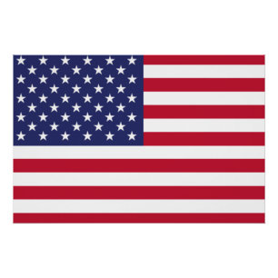 Poster Drapeau des États-Unis d'Amérique