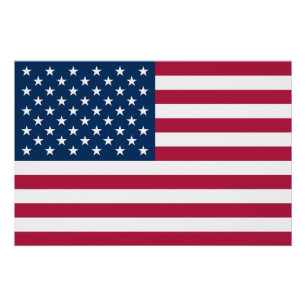 Poster Drapeau des États-Unis d'Amérique patriotique