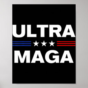 Poster Drapeau des États-Unis Ultra Maga 3