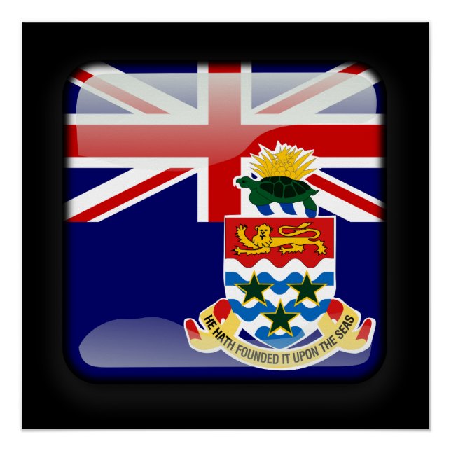 Poster Drapeau des îles Caïmans (Devant)