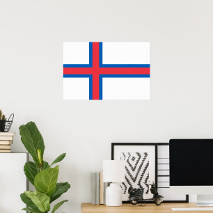 Poster Drapeau des îles Féroé