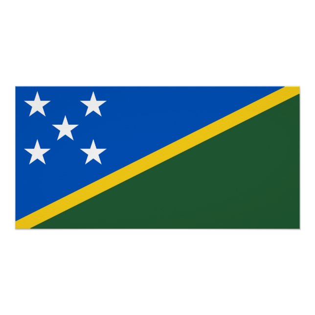 Poster Drapeau des Îles Salomon (Devant)