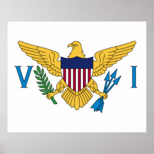 Poster Drapeau des îles Vierges américaines