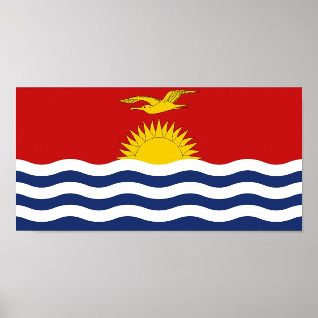 Poster Drapeau des Kiribati (Devant)