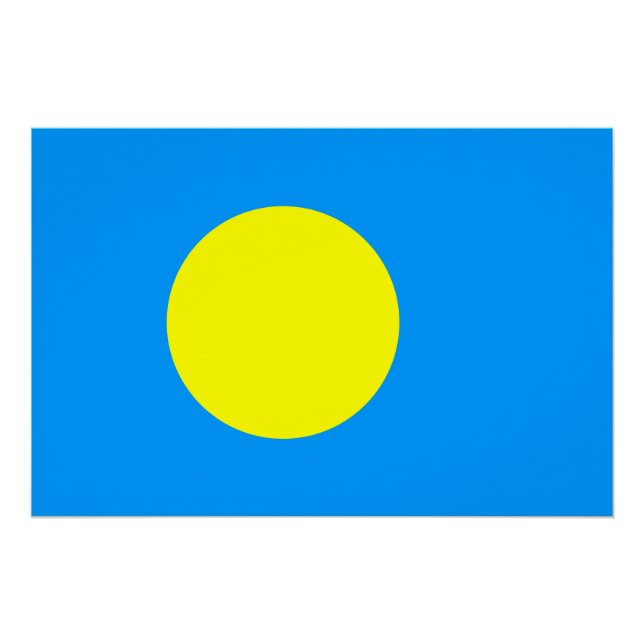 Poster Drapeau des Palaos (Devant)