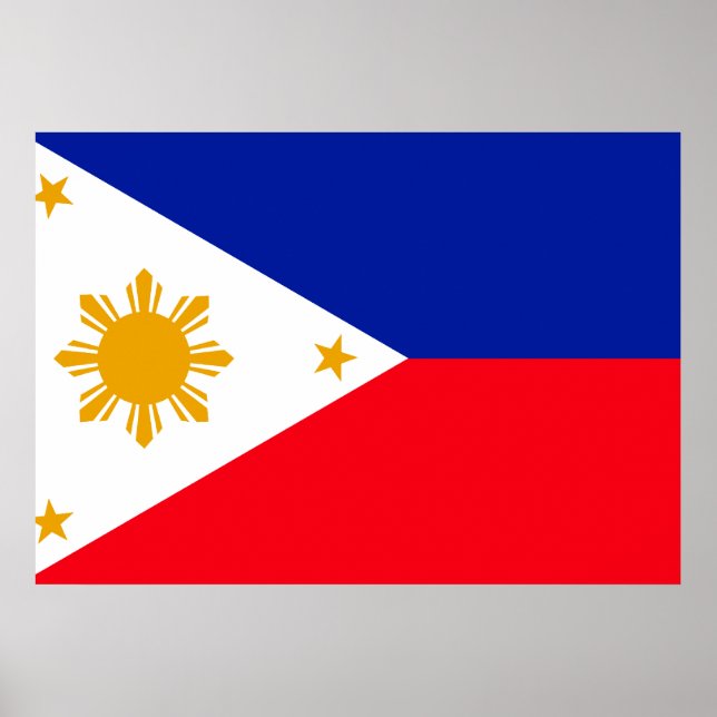 Poster Drapeau des Philippines (Devant)