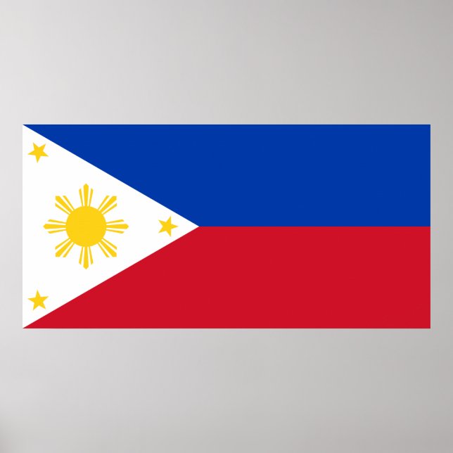 Poster Drapeau des Philippines (Devant)