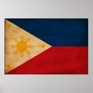 Poster Drapeau des Philippines