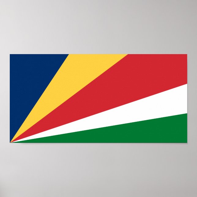 Poster Drapeau des Seychelles (Devant)