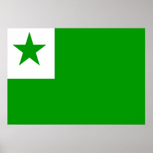 Poster Drapeau d'espéranto