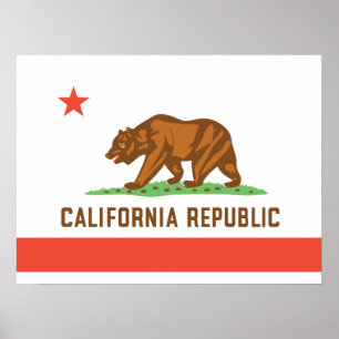 Poster Drapeau d'État de Californie