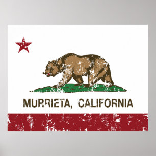 Poster Drapeau d'État de Californie Murrieta