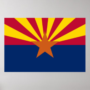 Poster Drapeau d'État de l'Arizona