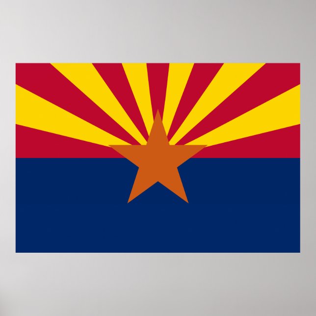 Poster Drapeau d'État de l'Arizona (Devant)