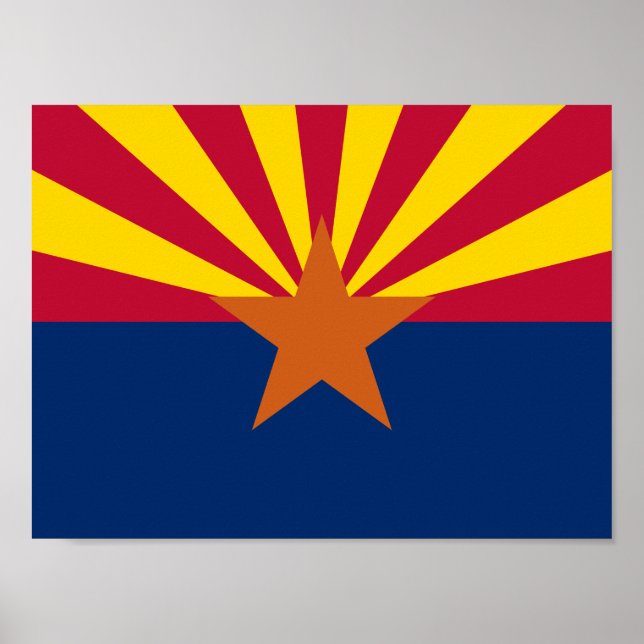Poster Drapeau d'État de l'Arizona (Devant)