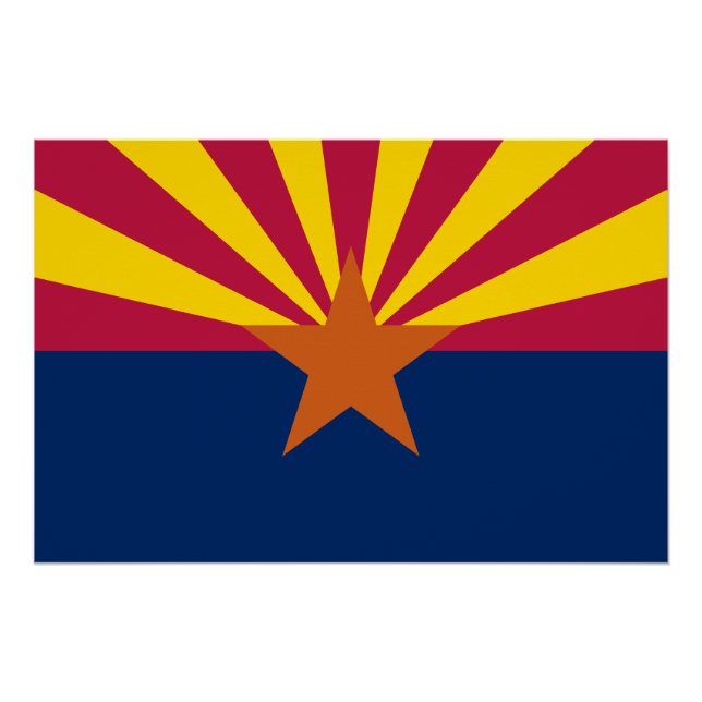 Poster Drapeau d'État de l'Arizona (Devant)