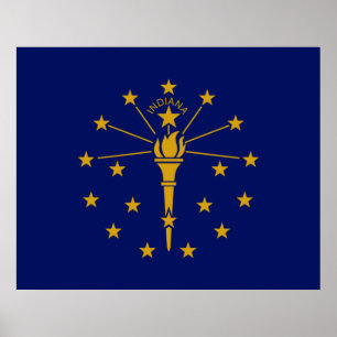Poster Drapeau d'État de l'Indiana