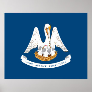 Poster Drapeau d'État de Louisiane