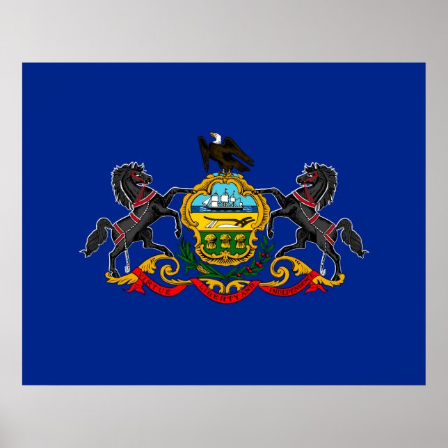 Poster Drapeau d'État de Pennsylvanie (Devant)