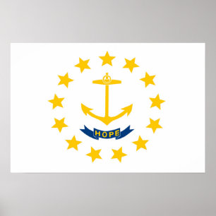 Poster Drapeau d'Etat de Rhode Island, États-Unis