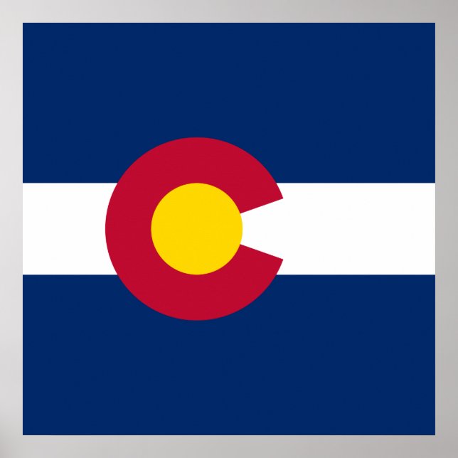 Poster Drapeau d'Etat du Colorado (Devant)