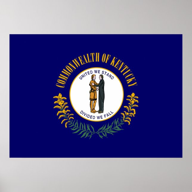 Poster Drapeau d'État du Kentucky (Devant)