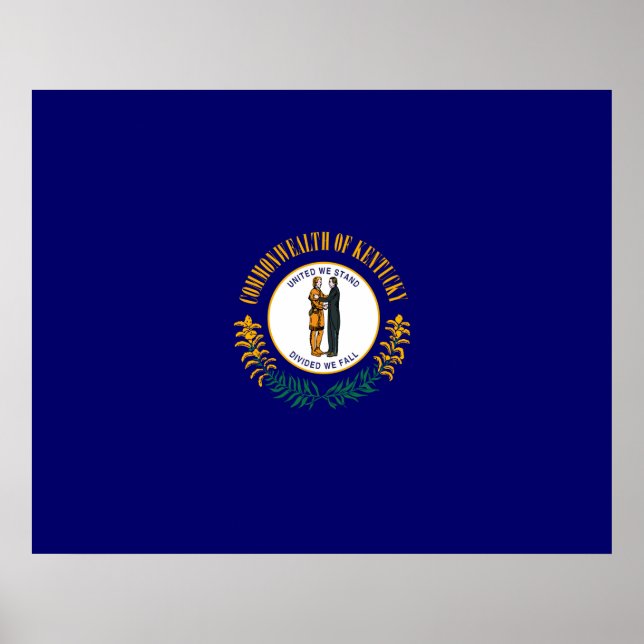 Poster Drapeau d'État du Kentucky (Devant)