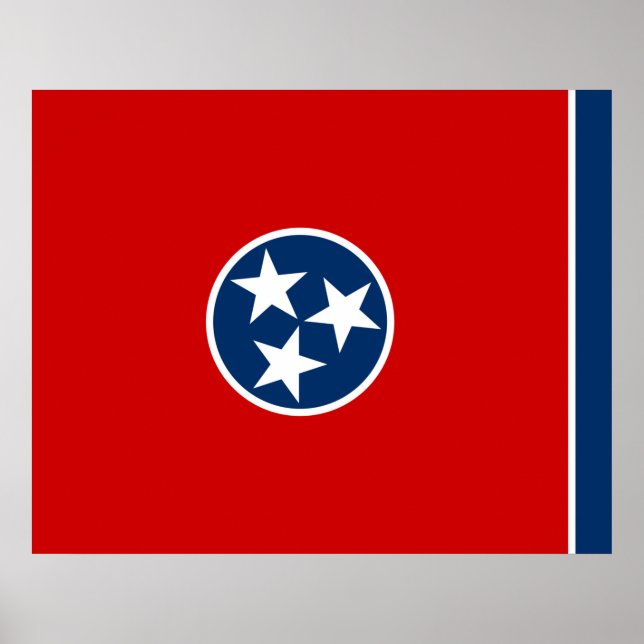 Poster Drapeau d'État du Tennessee (Devant)