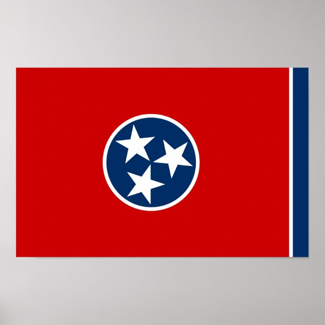 Poster Drapeau d'état du Tennessee (Devant)