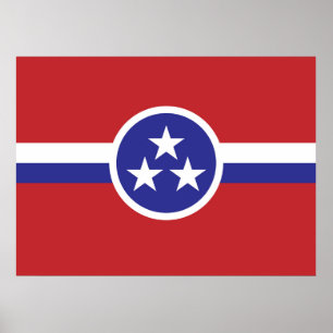 Poster Drapeau d'état du Tennessee
