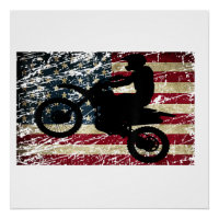 Drapeau Dirt Vélo USA Drapeau T-Shirt Motocross Dr