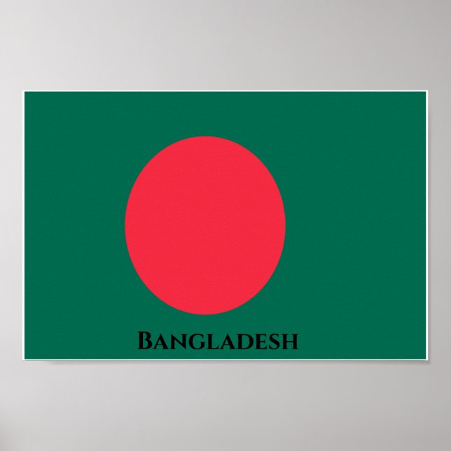 Poster Drapeau du Bangladesh (Devant)