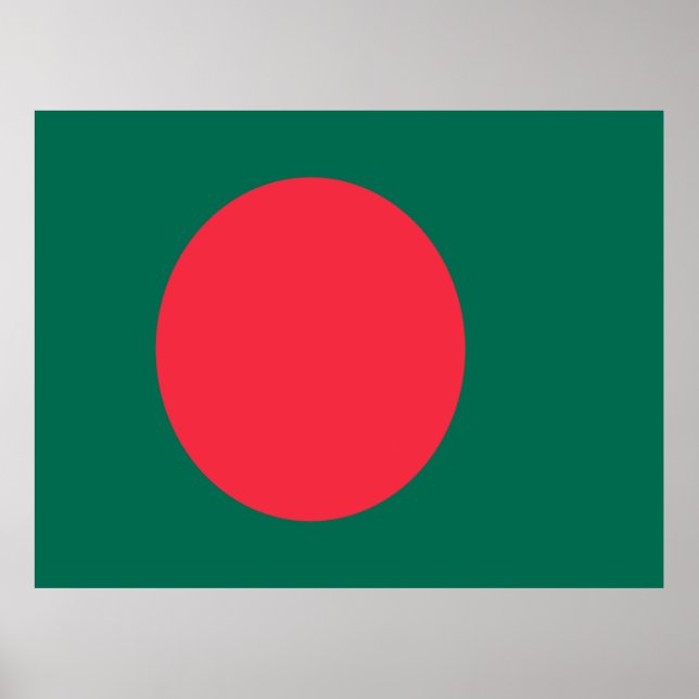 Poster Drapeau du Bangladesh (Devant)