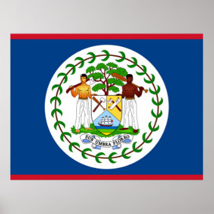 Poster Drapeau du Belize